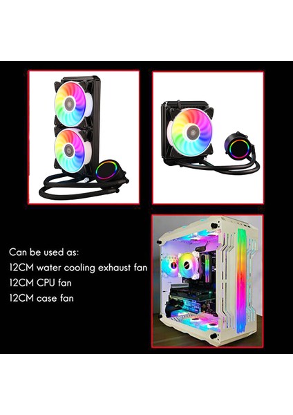 Amd Için 1X120MM Soğutma Fanı Su Soğutmalı Soğutucu Sistemi ile 120MM Rgb Cpu Su Soğutmalı Radyatör (Yurt Dışından)