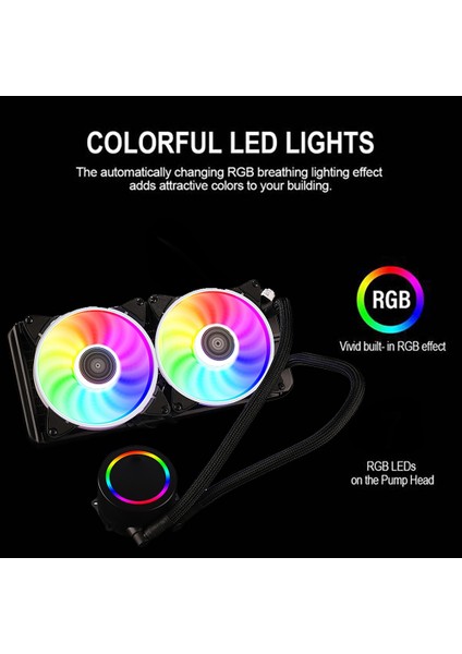 Amd Için 1X120MM Soğutma Fanı Su Soğutmalı Soğutucu Sistemi ile 120MM Rgb Cpu Su Soğutmalı Radyatör (Yurt Dışından)