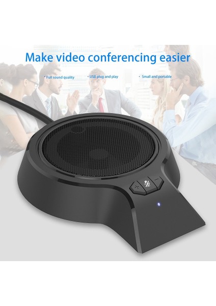 USB Bilgisayar Mikrofonu 360 Derece Pc Video Konferans Web Yayını Için Bilgisayar Mikrofonunu Emer, Tip 1 (Yurt Dışından)
