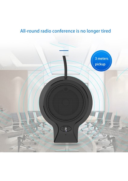 USB Bilgisayar Mikrofonu 360 Derece Pc Video Konferans Web Yayını Için Bilgisayar Mikrofonunu Emer, Tip 1 (Yurt Dışından)