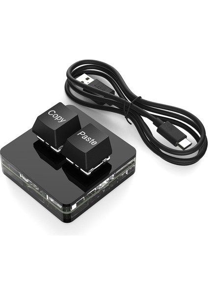 Özel Mini Klavye 2 Tuşlu Rgb Makro Osu Tuş Takımı Oyun Çalışması Için Programlanabilir Mekanik Klavye, Siyah Tip B (Yurt Dışından) modelleri
