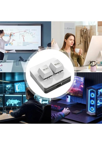 Özel Mini Klavye 2 Tuşlu Rgb Makro Osu Tuş Takımı Oyun Çalışması Için Programlanabilir Mekanik Klavye, Siyah Tip B (Yurt Dışından) indirimleri