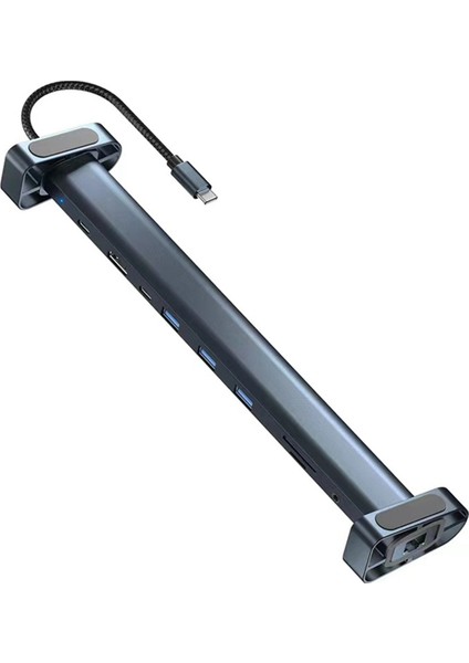 10-In-1 USB C Hub Çok Bağlantı Noktalı Ayırıcı Adaptör USB Type-C - 3.0usb PD100W Yerleştirme Istasyonu Dizüstü Bilgisayar Standı (Yurt Dışından)