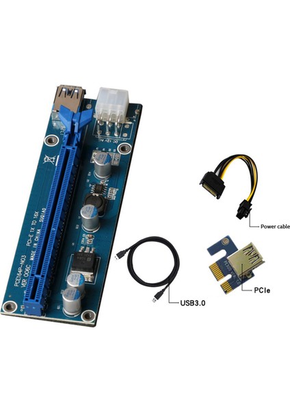 Pcıe 1x - Pcıe X16 Genişletme Kartı Yükseltici Kart Usb3.0 Grafik Kartı Özel Pcıe Uzatma Kablosu Adaptör Kartı (Yurt Dışından)