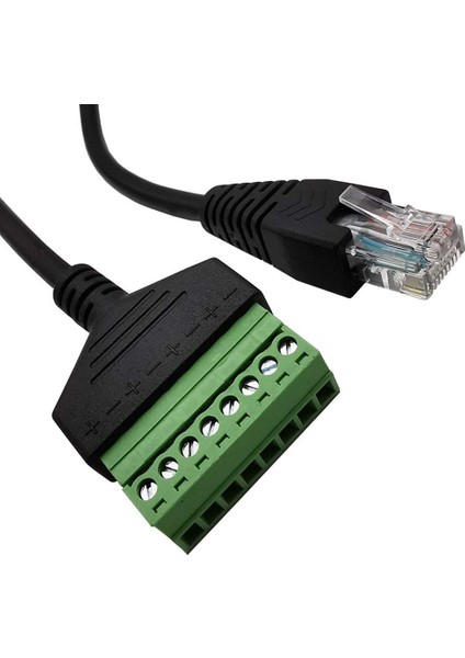 RJ45 Ethernet Erkek 8 Pin Av Terminali Vida Adaptörü Dönüştürücü Blok Fiş Kablosu Cctv Kamera Için (2 Paket) (Yurt Dışından)