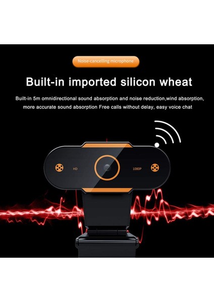 Mikrofonlu Full HD1080P Web Kamerası, Çevrimiçi Çalışma, Kayıt, Görüntülü Arama, Konferans Için Otomatik Odaklama Web Kamerası (Yurt Dışından) fırsatları