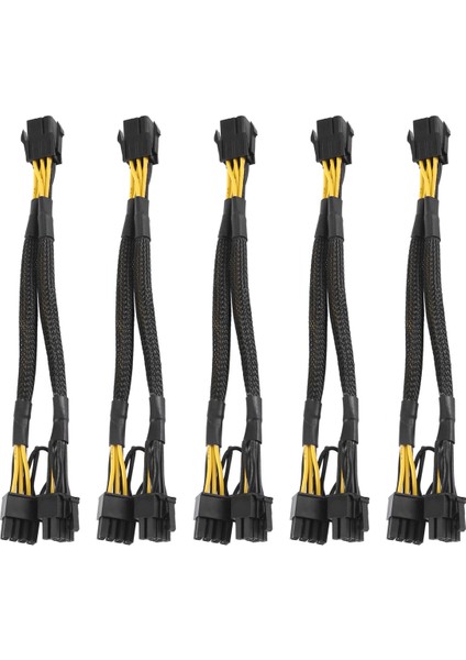 5 Adet Pcı-E 6 Pin Çift 8 Pin (6+2) Grafik Kartı Pcı Express Güç Adaptörü Gpu VGA Y-Splitter Uzatma Madencilik Kablosu (Yurt Dışından)