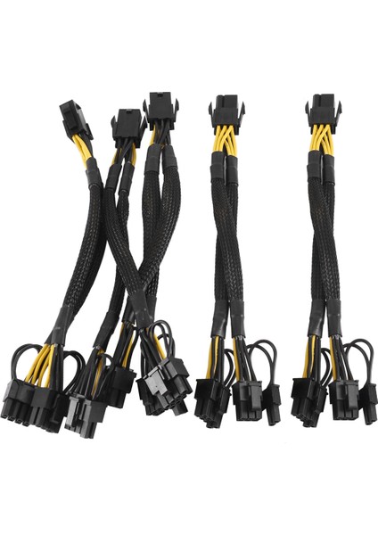 5 Adet Pcı-E 6 Pin Çift 8 Pin (6+2) Grafik Kartı Pcı Express Güç Adaptörü Gpu VGA Y-Splitter Uzatma Madencilik Kablosu (Yurt Dışından)