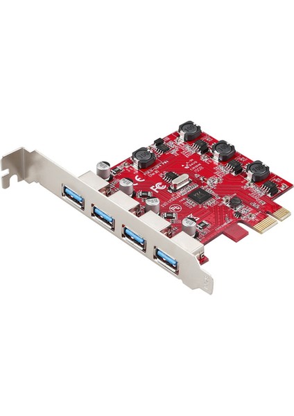 Pci-E - USB 3.0 Genişletme Kartı Güç Kaynağı Pcie - 4 Bağlantı Noktalı USB Adaptör Kartı Yüksek Hızlı Masaüstü Pcie Kartı (Yurt Dışından) modelleri