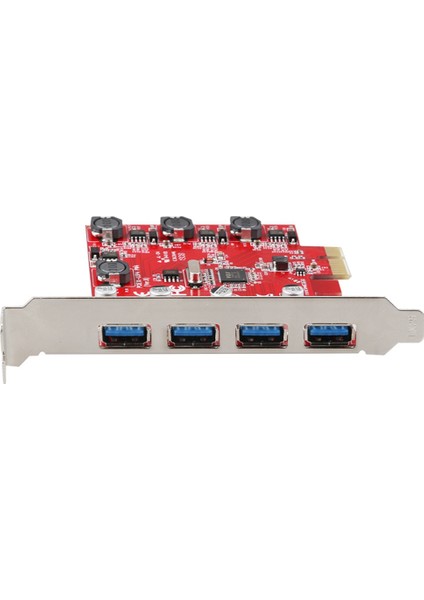 Pci-E - USB 3.0 Genişletme Kartı Güç Kaynağı Pcie - 4 Bağlantı Noktalı USB Adaptör Kartı Yüksek Hızlı Masaüstü Pcie Kartı (Yurt Dışından) fırsatları