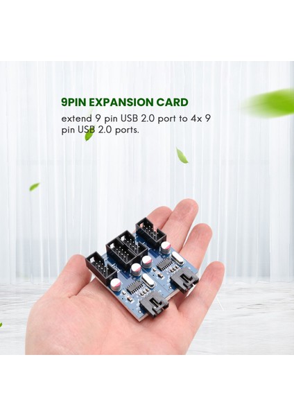 Anakart 9-Pin USB Başlık Çoğaltıcı 9-Pin USB 2.0 Bağlantı Noktasını 4x9-Pin USB 2.0 Bağlantı Noktası Genişletme Kartı Ayırıcıya Genişletme (Yurt Dışından) modelleri