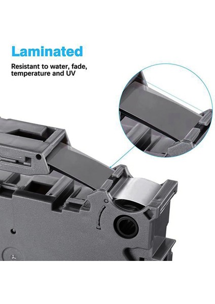 Adet 12MM 0.47 Beyaz Bant Siyah Şerit Beyaz Arka Plan Üzerinde Yazıcı Etiket Bant Şerit ile Uyumlu TZ231 (Yurt Dışından) fırsatları