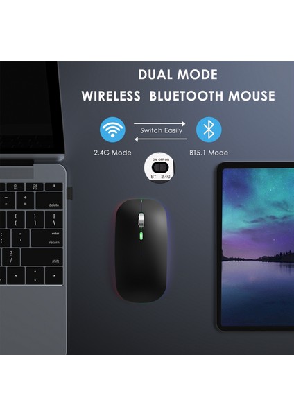 Fare Jiggler Uyku Moduna Alma Otomatik Taşıma Imleci Sanal Kablosuz Bluetooth Fare Bilgisayar Kilit Ekranı Taşıyıcısını Önler E (Yurt Dışından)