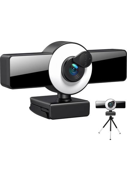 Mikrofon Dolgu Işığı ile USB Web Kamerası Hd Otomatik Odaklama Geniş Açı Görüntülü Arama Windows Için Çevrimiçi Toplantı Yayını, 2k (Yurt Dışından)