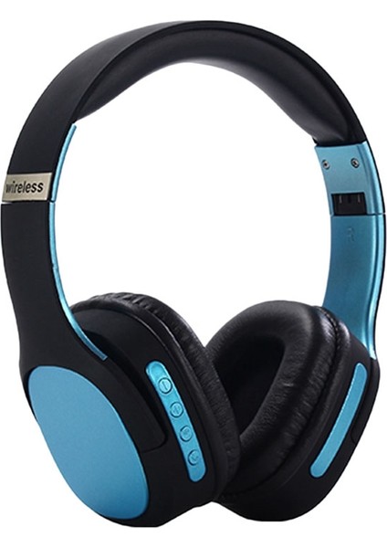 Ek-Mh3 Kulaklık, Dahili Mikrofon, Bluetooth 5.0, Takılabilir Kart, Müzik Dinlemek Için Katlanabilir Kulaklık(Mavi) (Yurt Dışından)