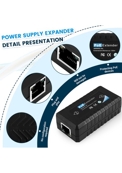 Ip Kamera Iletim Mesafesi 120 Metre Için Ieee 802.3AF Standart Giriş / Çıkış ile 1 Port Poe Genişletici 10/100MBPS (Yurt Dışından) indirimleri