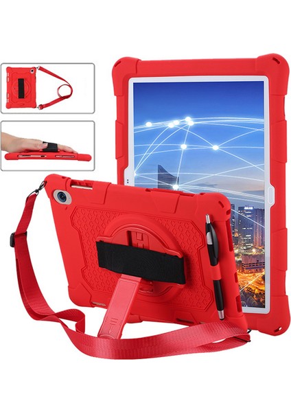 10.8 Inç Tablet Için Tablet Kılıfı Silikon Kılıf Ofis Için Kalemli ve Askılı Ayarlanabilir Tablet Standı (I) (Yurt Dışından)