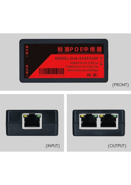 Nvr Ip Kamera Için Ieee 802.3AF Standardına Sahip 2 Bağlantı Noktalı Poe Genişletici 100 Mbps Ap Ip Voıce Poe Poe Aralığı Için 100 Metre Uzatın (Yurt Dışından) fırsatları