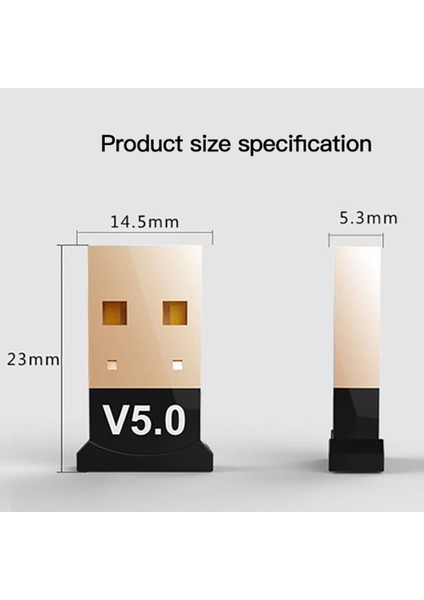 Bluetooth Ses Alıcısı USB Bluetooth 5.0 Bluetooth Adaptörü Masaüstü Bilgisayar Sürücüsü Ücretsiz CD (Yurt Dışından)