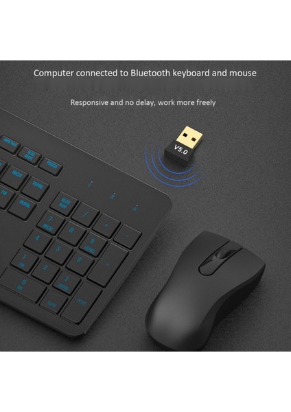 Bluetooth Ses Alıcısı USB Bluetooth 5.0 Bluetooth Adaptörü Masaüstü Bilgisayar Sürücüsü Ücretsiz CD (Yurt Dışından)