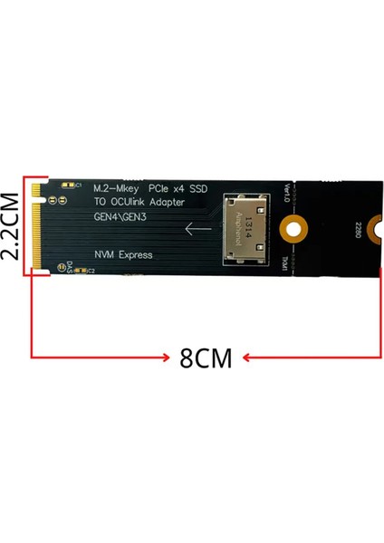 M.2 M-Key Pcıe X4 Ssd'den U.2 Oculink SFF-8612 Adaptörüne Gen4/gen3, 2,5 Inç Nvme U.2(Sff 8639)SSD Pcı-E Ngff Yükseltici Kart (Yurt Dışından)