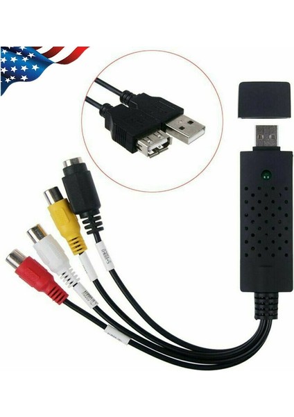 USB 2.0 Video Yakalama Yakalama Kartı Adaptörü Yonga Seti Utvf 007 Tv DVD Ses Yakalama S Video USB Dönüştürücü WINDOWS10 (Yurt Dışından)