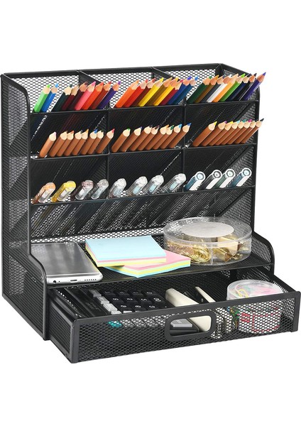 Çok Fonksiyonlu Örgü Masası, Çekmece Depolama Rafı Kalem Tutucu, Okul Ev Ofis Depolama Rafı Gümüş Için (Yurt Dışından) fiyatları