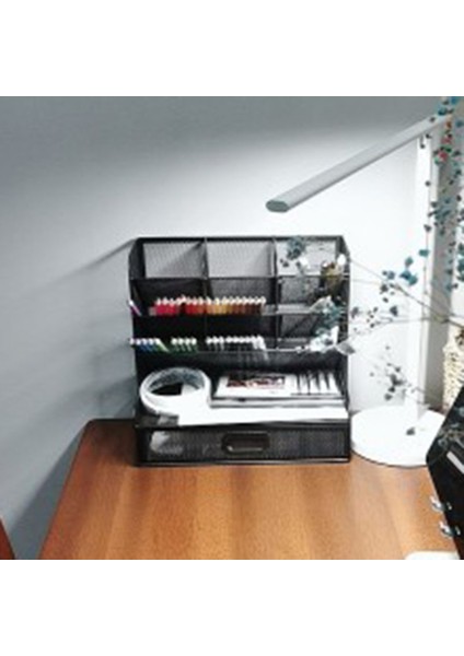 Çok Fonksiyonlu Örgü Masası, Çekmece Depolama Rafı Kalem Tutucu, Okul Ev Ofis Depolama Rafı Gümüş Için (Yurt Dışından) indirimleri