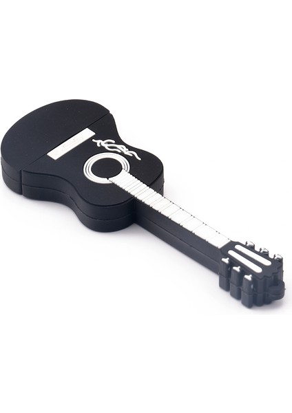 Pvc USB 2.0 Flash Sürücü Kalem Sürücü Pendrive USB Çubuk Flash Sürücü Başparmak Sürücü Mini Gitar Siyah (8gb) (Yurt Dışından)