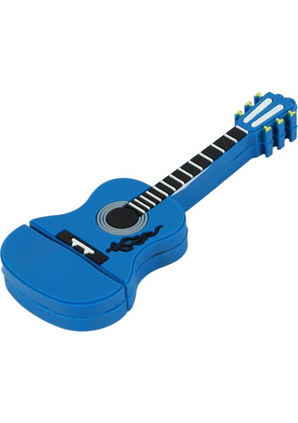 USB 2.0 Flash Sürücü Kalem Sürücüsü USB Flash Sürücü Thumb Drive Mini Gitar Mavi (8gb) (Yurt Dışından)