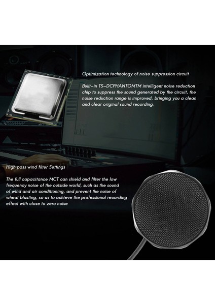 Kondenser Mikrofon Usb'li Mikrofon Bilgisayar Mikrofonu Iş Konferansı Pc Dizüstü Canlı Yayın Ses Alma Mikrofonu (Yurt Dışından)