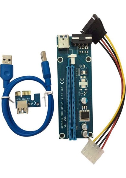 USB 3.0 Pcie Pcı-E Express Yükseltici Kart 1x - 16X Gpu Genişletici Yükseltici Kart Adaptörü USB 3.0 Veri Kablosu Sata - 4pin Ide (Yurt Dışından)