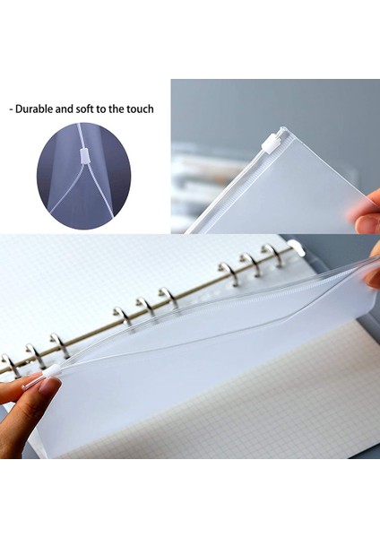 Bağlayıcı Seti A6 Pu Bağlayıcı Bütçe Planlama Not Defteri 6 Delikli Bağlayıcı Kapağı Bütçe Hazırlama Için Bağlayıcılı Fermuarlı Çanta, Mavi (Yurt Dışından)