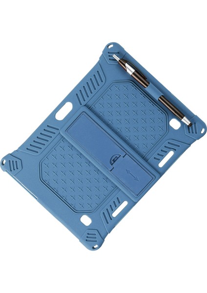 M30 M30 Pro 10.1 Inç Tablet Koruma Kılıfı Için Silikon Kılıf Kalemli Ayarlanabilir Tablet Standı (Mavi) (Yurt Dışından)
