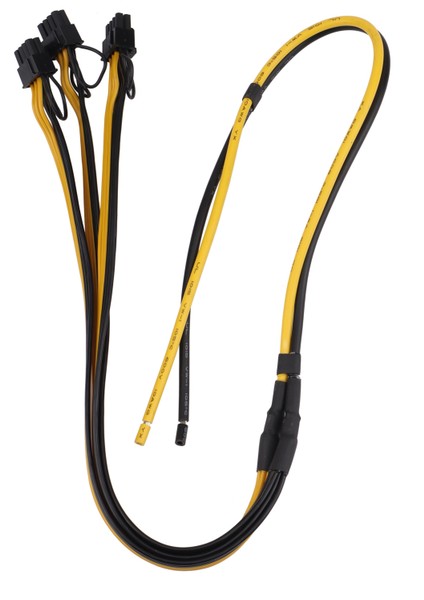 Grafik Kartı Güç Kaynağı Kablosu 1 Ila 3 6p + 2p Madenci Adaptör Kablosu 8pin Gpu Ekran Kartı Tel 10AWG + 16AWG Madencilik Için Kablolar (Yurt Dışından)