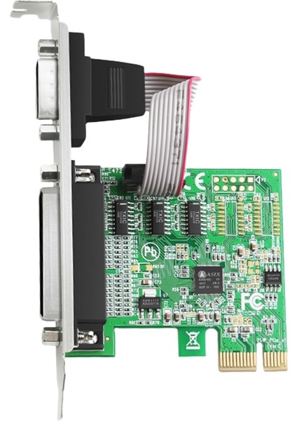 Pci-E Seri ve Paralel Kart, Pcıe'den Com RS232'YE 1 Seri Bağlantı Noktası Masaüstü Bilgisayarlar Için 1 Paralel Bağlantı Noktası Adaptör Kartı (Yurt Dışından)