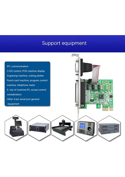 Pci-E Seri ve Paralel Kart, Pcıe'den Com RS232'YE 1 Seri Bağlantı Noktası Masaüstü Bilgisayarlar Için 1 Paralel Bağlantı Noktası Adaptör Kartı (Yurt Dışından) fırsatları