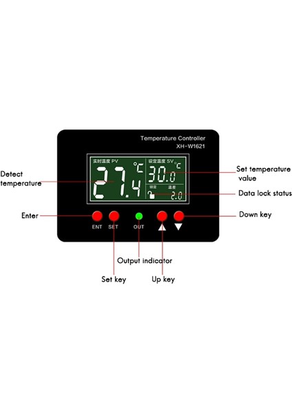 Sabit Sıcaklık Kontrol Cihazı 12V-24V Evrensel NTC10K Su Geçirmez Prob Dijital Sıcaklık Kontrol Cihazı (Yurt Dışından)