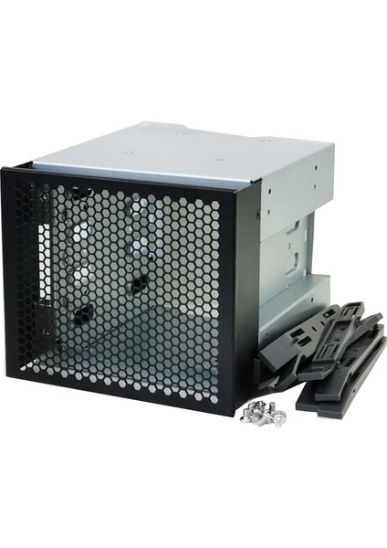 3x Optik Sürücü Bölmesi - 4 Yuvalı 3,5 Inç Sata Sas HDD Kafesi Raf Braketi Sabit Sürücü Tepsisi Adaptörü, Sata 3.0 Kablosu ile C (Yurt Dışından)