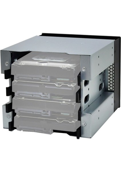 3x Optik Sürücü Bölmesi - 4 Yuvalı 3,5 Inç Sata Sas HDD Kafesi Raf Braketi Sabit Sürücü Tepsisi Adaptörü, Sata 3.0 Kablosu ile C (Yurt Dışından) indirimleri