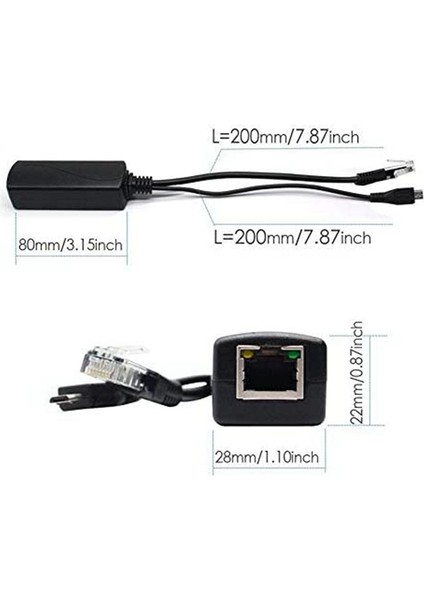 Akıllı Telefon Şarjlı Mikro USB Poe Ayırıcı 48V - 5V2A/3A Mini USB Güç Kaynağı Ulusal Standart (Yurt Dışından) indirimleri
