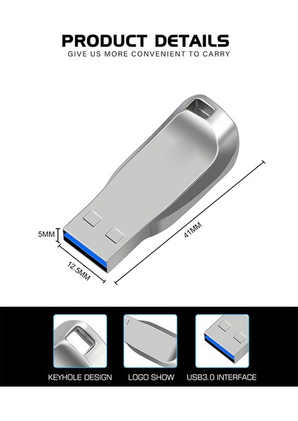 USB Flash Bellek Çubuğu Bellek Kartı 4M-20MB/S USB 2.0 Bellek Çubuğu U Disk Mini Metal Flash SÜRÜCÜ(64G) (Yurt Dışından) modelleri