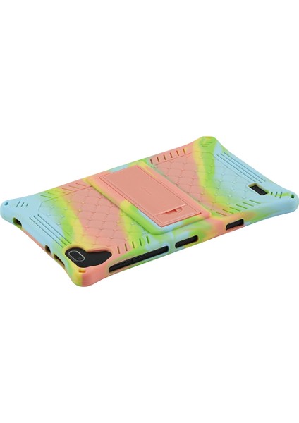 P80 P80X P80H Için Tablet Kılıfı 8 Inç Tablet Silikon Kılıf Askı ve Kalemli Tablet Standı (Gül Kırmızı Mor) (Yurt Dışından)