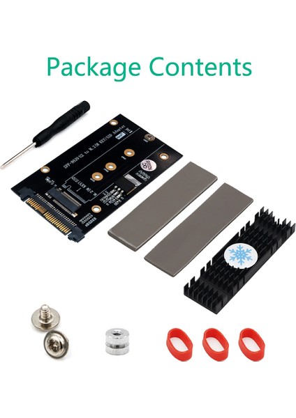 Ek Kartlar M.2 Ssd'den U2 Adaptörüne Nvme M.2 SSD U2 Kart Anahtarı M, Siyah Soğutuculu (Yurt Dışından)