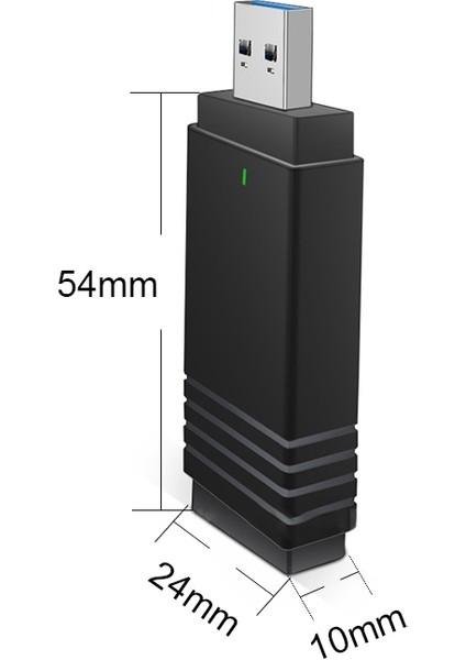 Kablosuz Ağ Kartı 1200M Gigabit 5g Dual Band Usb3.0 Wıfı Alıcı Bluetooth 5.0 Tüm Bluetooth Cihazları Için Uygun (Yurt Dışından)