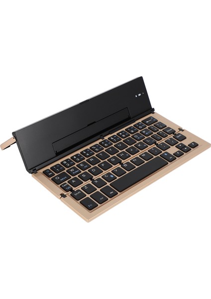 Taşınabilir Alüminyum Katlanır Bluetooth Klavye Mobil Tablet Bluetooth Klavye, Çoğu Tablet ve Akıllı Telefon Için Braketli (Yurt Dışından)