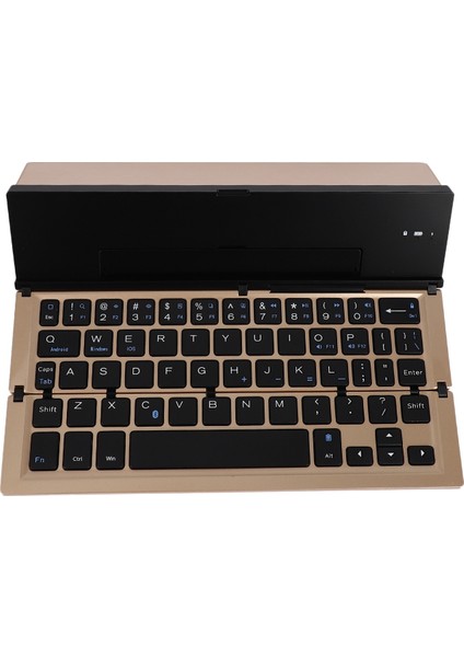 Taşınabilir Alüminyum Katlanır Bluetooth Klavye Mobil Tablet Bluetooth Klavye, Çoğu Tablet ve Akıllı Telefon Için Braketli (Yurt Dışından)