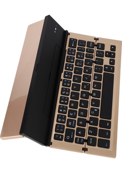 Taşınabilir Alüminyum Katlanır Bluetooth Klavye Mobil Tablet Bluetooth Klavye, Çoğu Tablet ve Akıllı Telefon Için Braketli (Yurt Dışından)