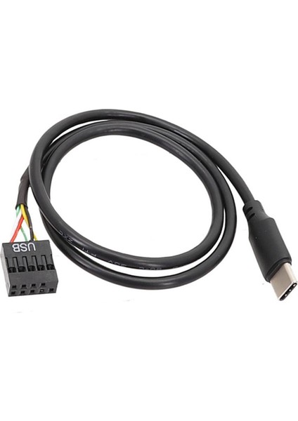 2 Adet USB 9pin USB Tip C Kablo Bilgisayar Anakartı Için Usbc Ikincil Ekran Pc LCD Ekran 9pin USB Kablosu Adaptörü (Yurt Dışından)