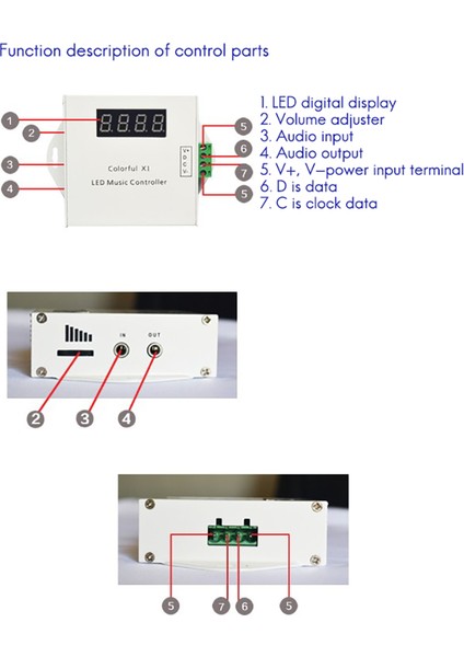 LED Denetleyici Kablosuz Radyo Frekansı LED Arka Işık Uzaktan Kumanda 6803 2811 1903 2812 LED Işık Çubuğu Müzik Denetleyicisi (Yurt Dışından)